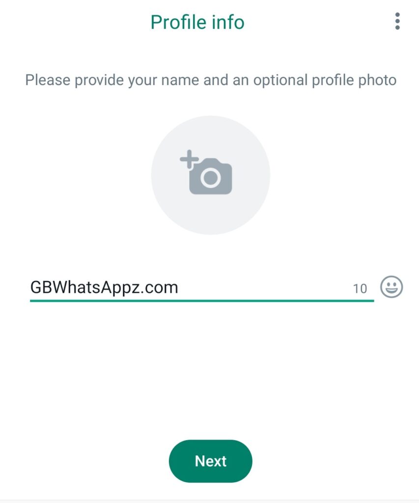 Set name on GBWhatsApp